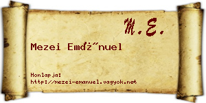 Mezei Emánuel névjegykártya